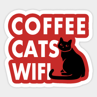 Coffee Cats Wifi Love Sticker